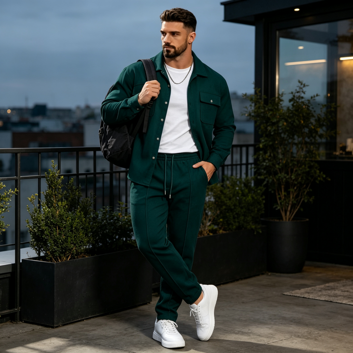 Gustave - Conjunto De Camisa De Manga Larga Y Pantalones