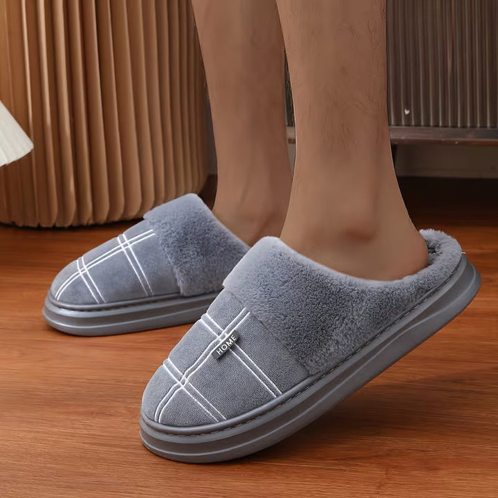 Bugra - Zapatillas De Felpa Con Estampado a Cuadros