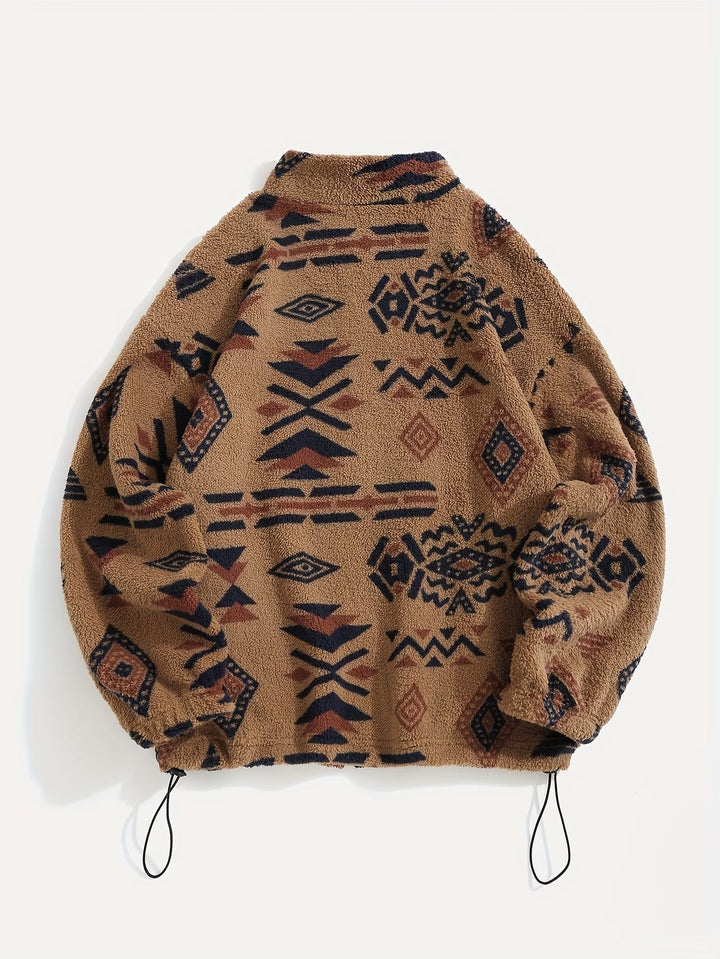 Esra - Chaqueta De Manga Larga Con Estampado Geométrico