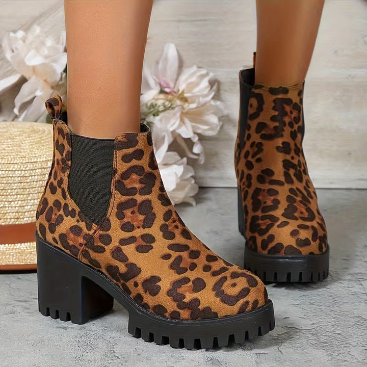 Donjeta - Botines Con Tacón Grueso y Cordones