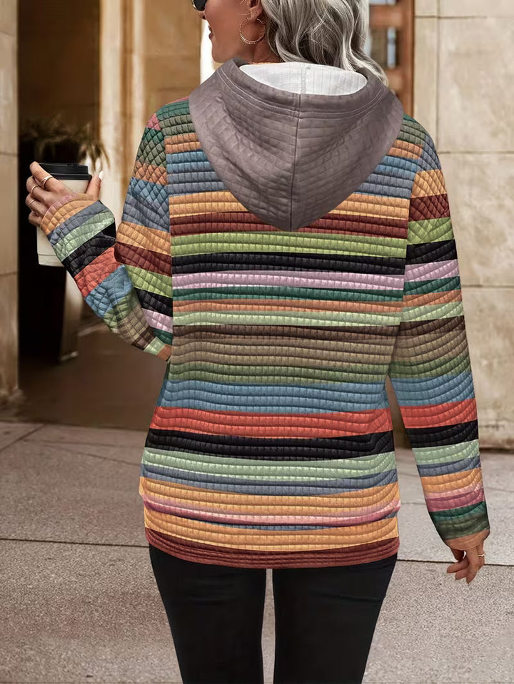 Bilisha - Sudadera Con Capucha Y Estampado a Rayas