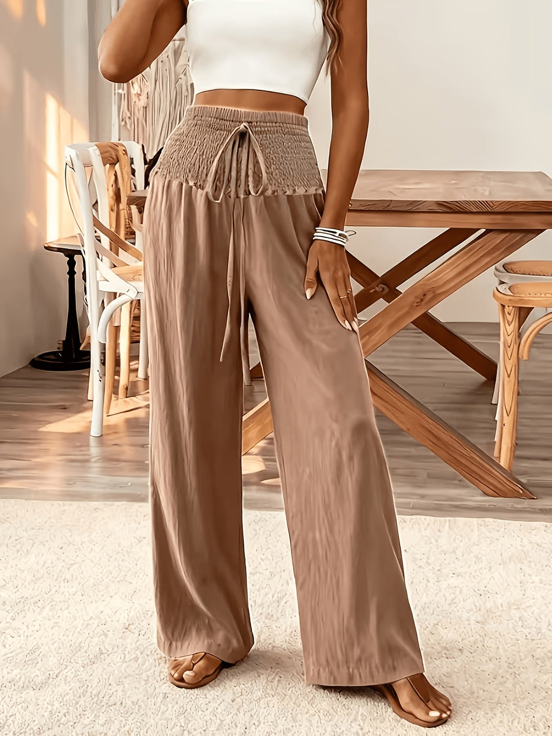 Rebeki - Pantalón Largo De Algodón Transpirable