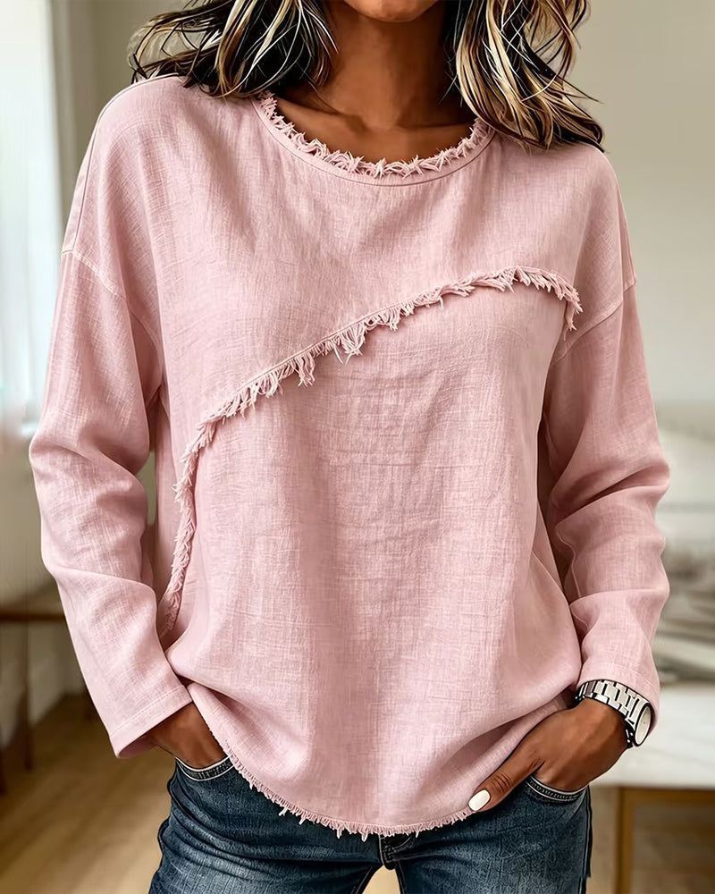 Myrtle - Blusa Con Cuello Redondo Asimétrico