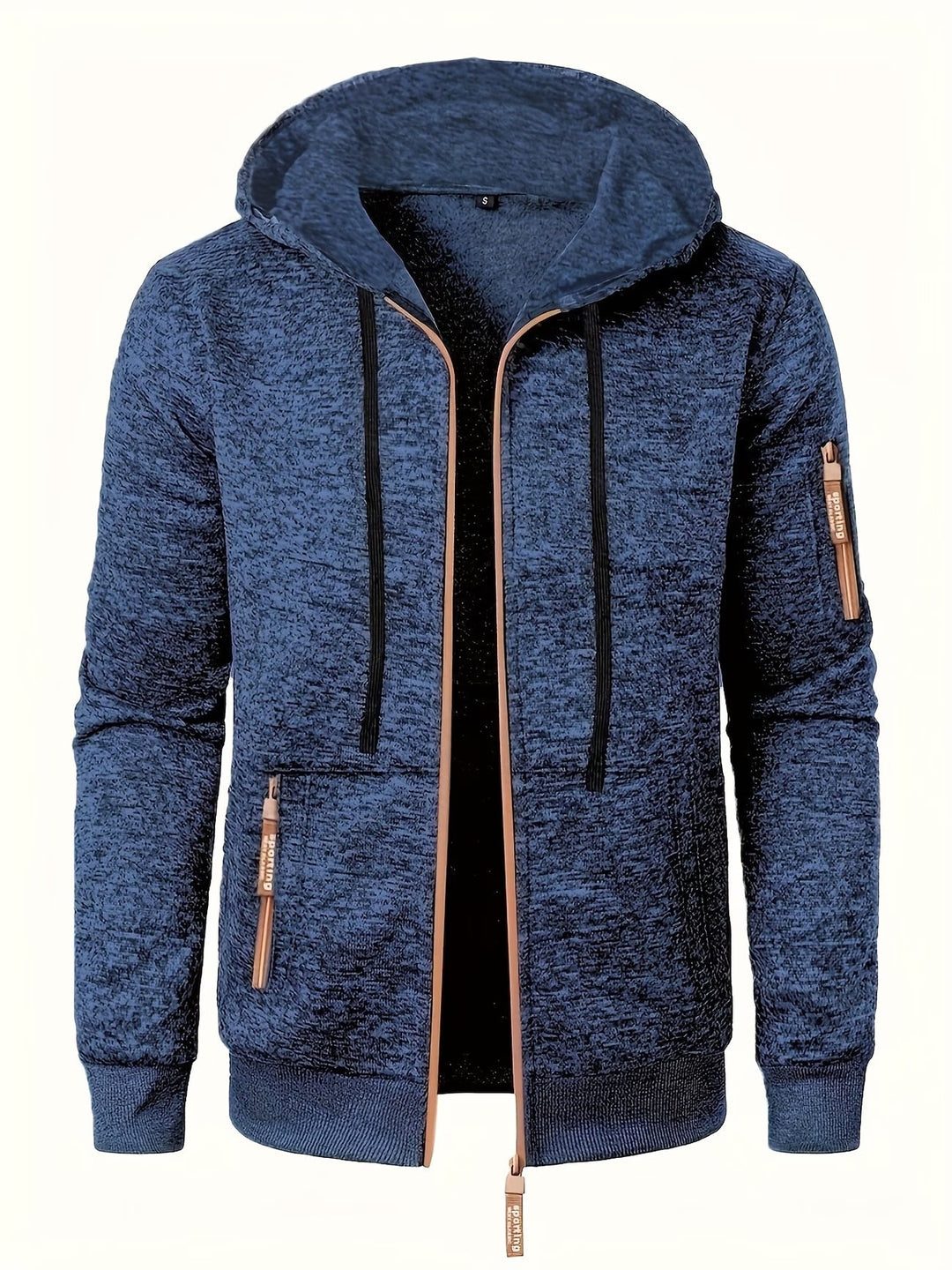 Ewen - Manga Larga Con Cremallera Sudadera Con Capucha