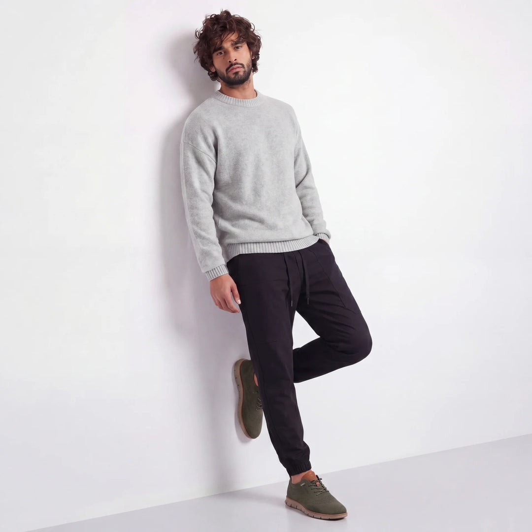 Muhittin - Zapatillas Con Parte Superior de Punto y Cierre con Cordones