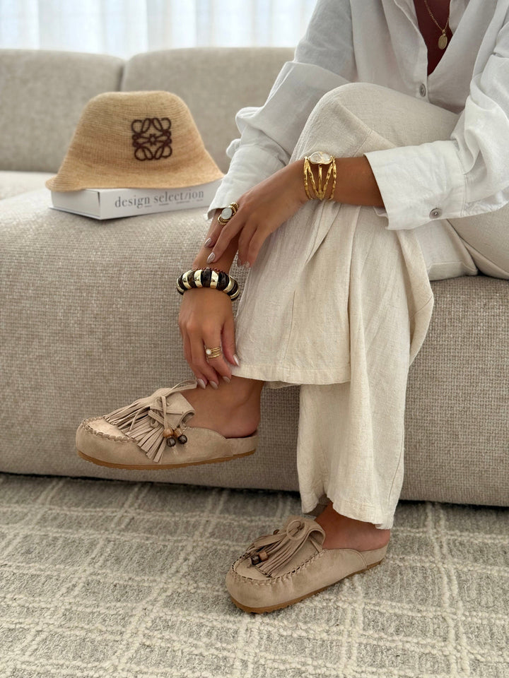 Rouss - Mules Con Flecos De Dove