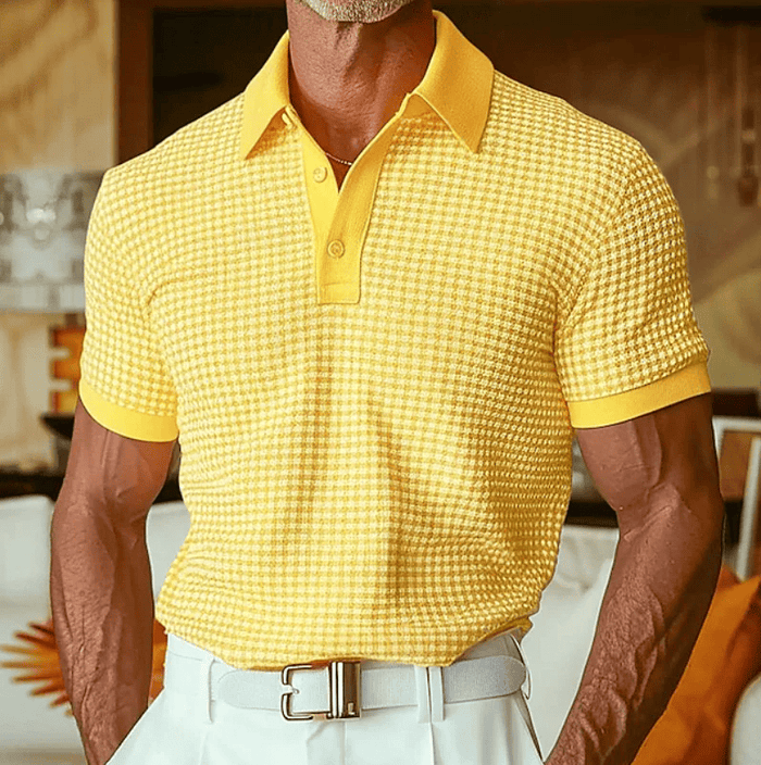 Ishaan - Polo a Cuadros Con Textura