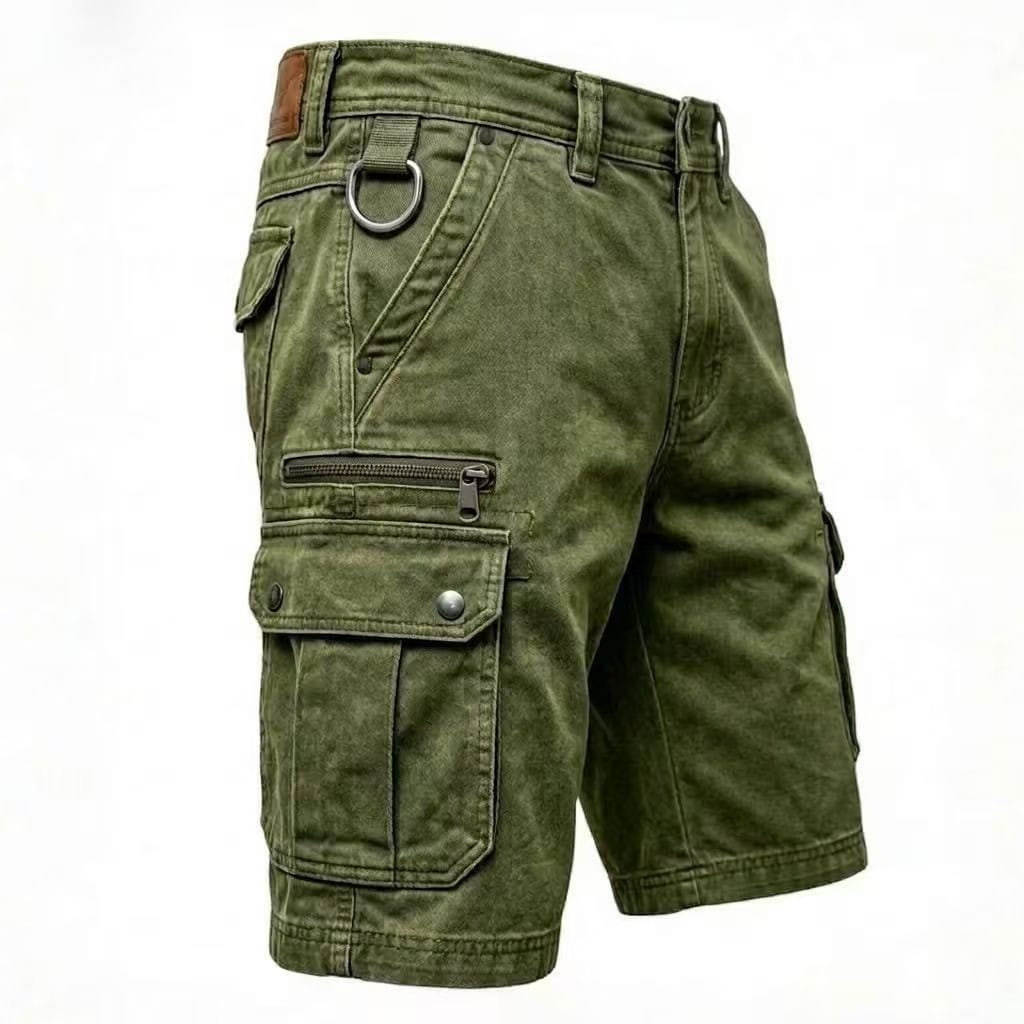 Pezeshkian - Pantalones Cortos Carga de Vaquero Con Estilo