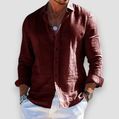 Edmur - Elegante Camisa De Verano De Manga Larga
