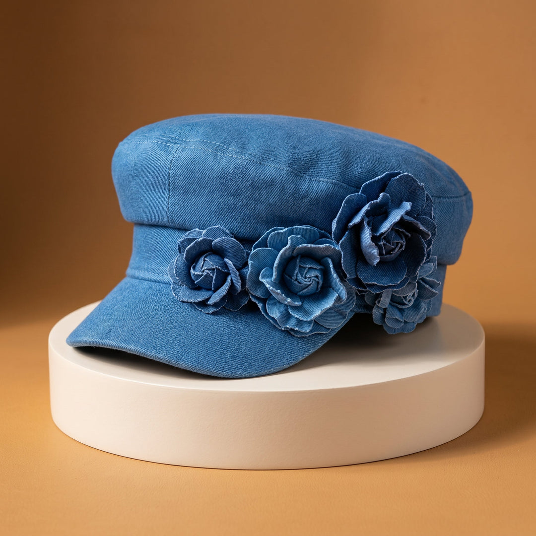 Nelisha - Gorra Vaquera Con Detalles Florales