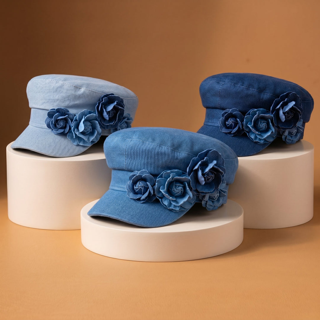 Nelisha - Gorra Vaquera Con Detalles Florales