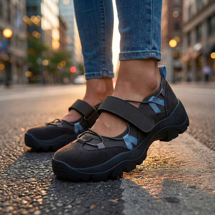 Wylma - Zapatillas Deportivas de Suela Gruesa Con Tira de Velcro