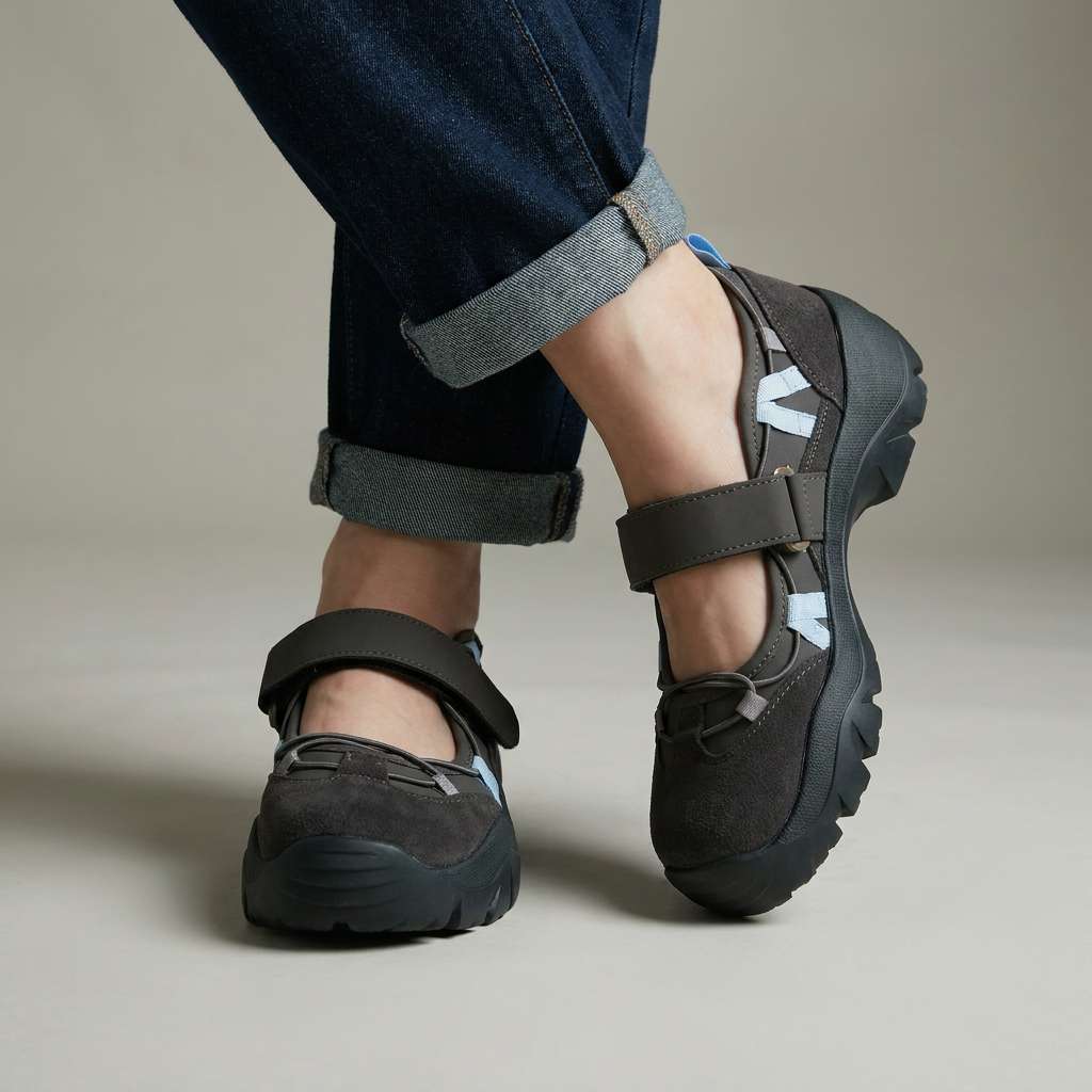 Wylma - Zapatillas Deportivas de Suela Gruesa Con Tira de Velcro