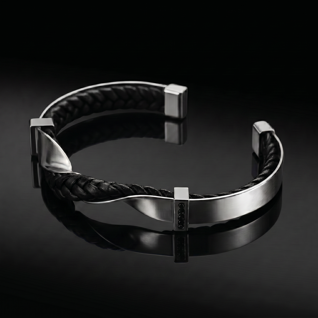 Kayel - Pulsera De Cuero Trenzado