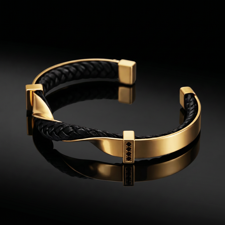 Kayel - Pulsera De Cuero Trenzado