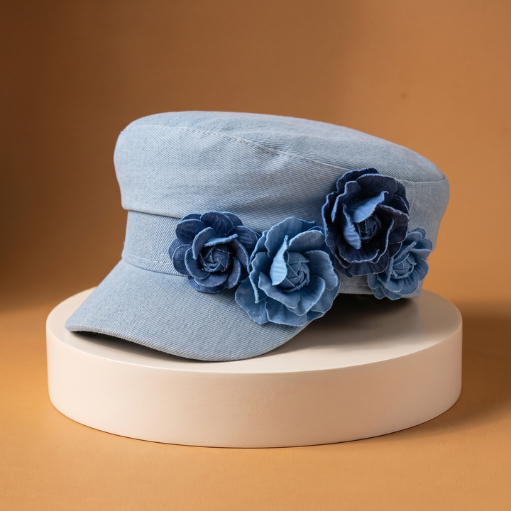 Nelisha - Gorra Vaquera Con Detalles Florales