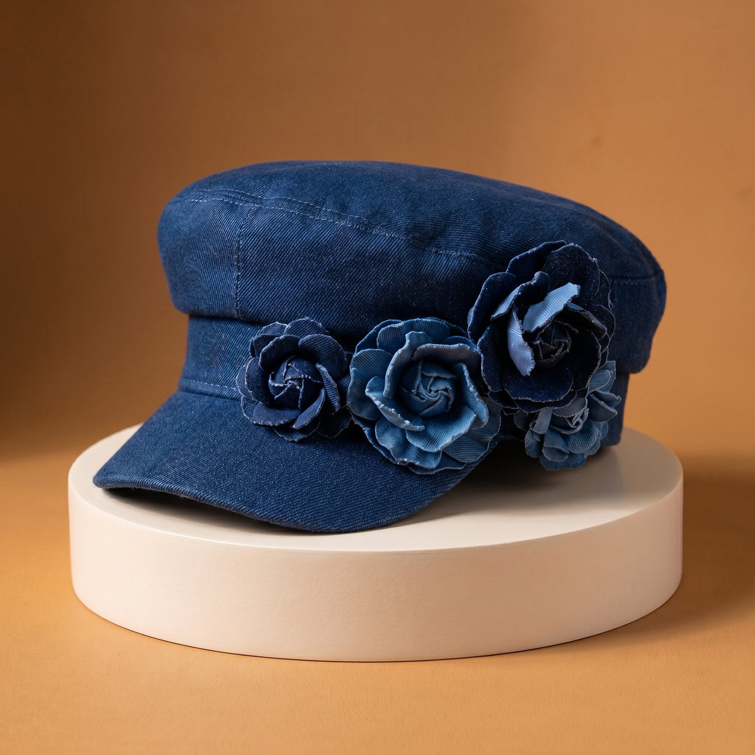 Nelisha - Gorra Vaquera Con Detalles Florales