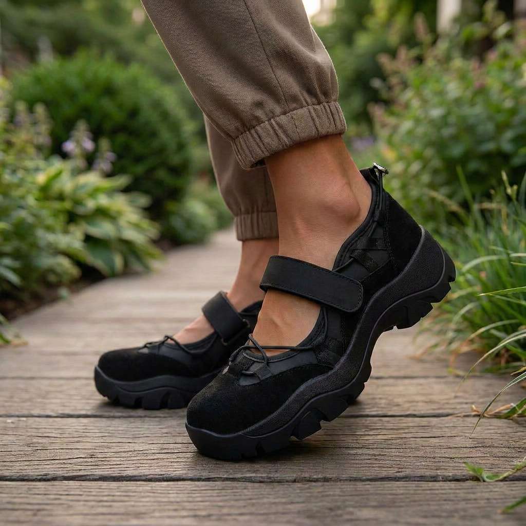 Wylma - Zapatillas Deportivas de Suela Gruesa Con Tira de Velcro