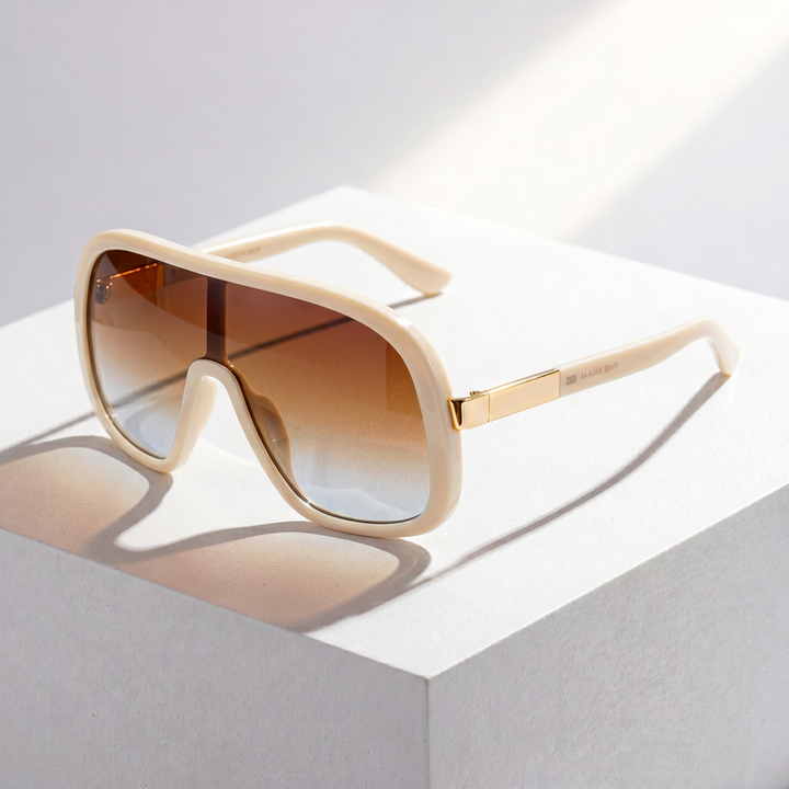LumaVex - Gafas De Sol Tipo Escudo Con Lentes Tintadas De Corte Ancho