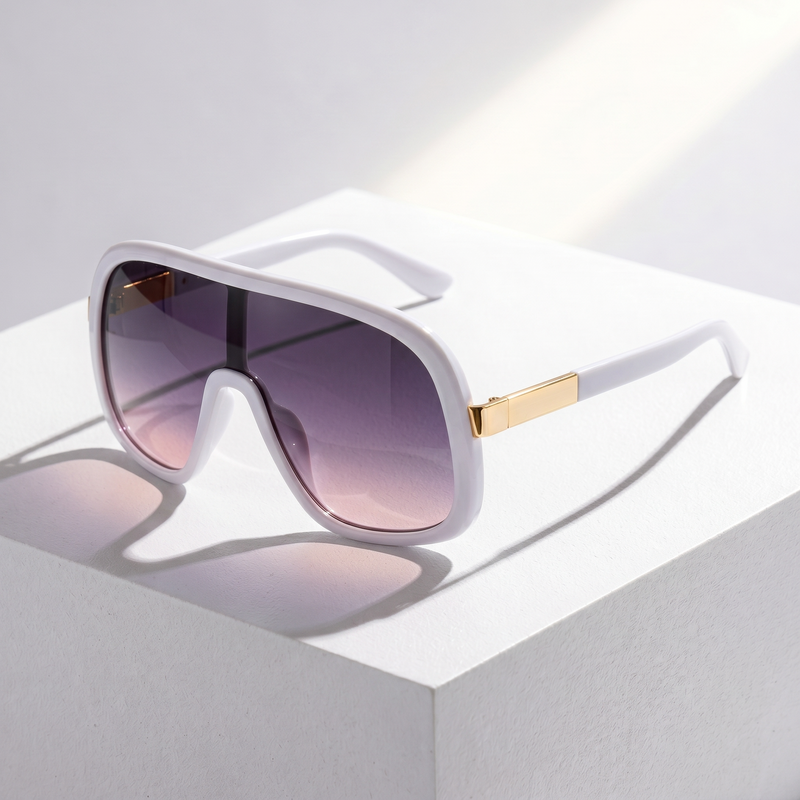 LumaVex - Gafas De Sol Tipo Escudo Con Lentes Tintadas De Corte Ancho