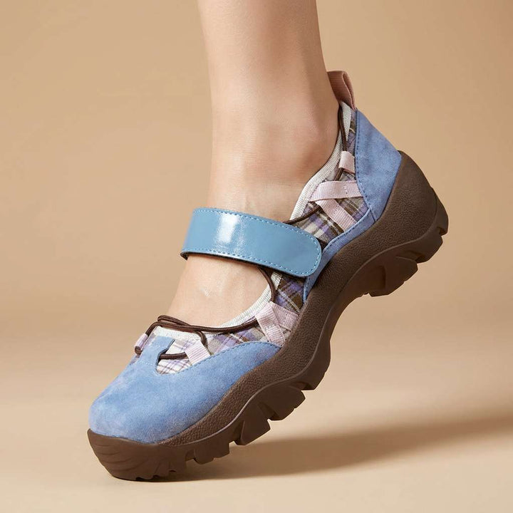 Wylma - Zapatillas Deportivas de Suela Gruesa Con Tira de Velcro