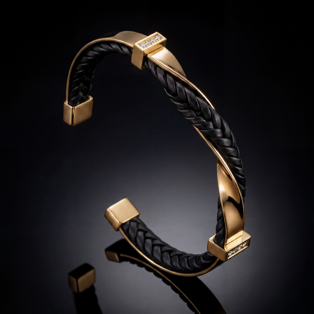 Kayel - Pulsera De Cuero Trenzado