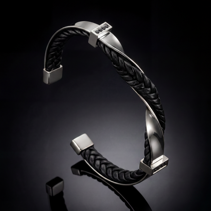 Kayel - Pulsera De Cuero Trenzado