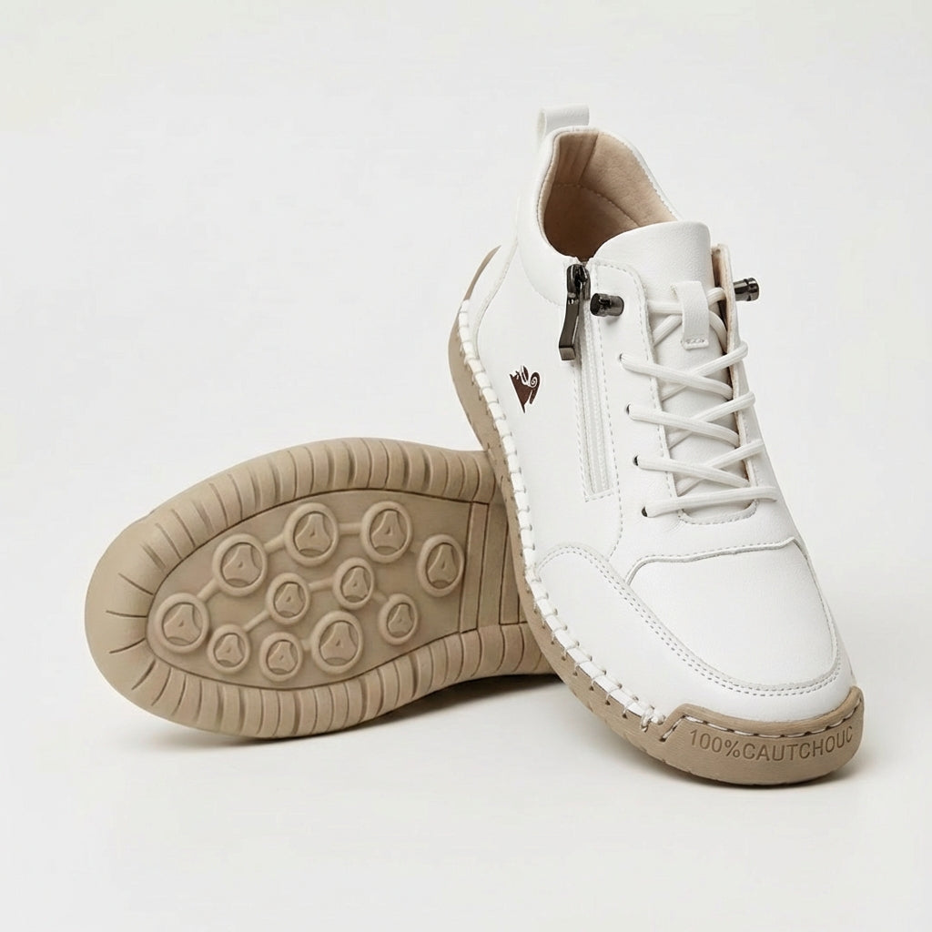 Schreiner - Zapatillas Deportivas con Cordones y Cremallera Con Costuras en Contraste