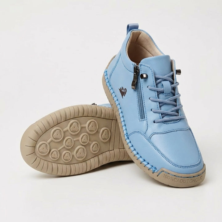 Schreiner - Zapatillas Deportivas con Cordones y Cremallera Con Costuras en Contraste