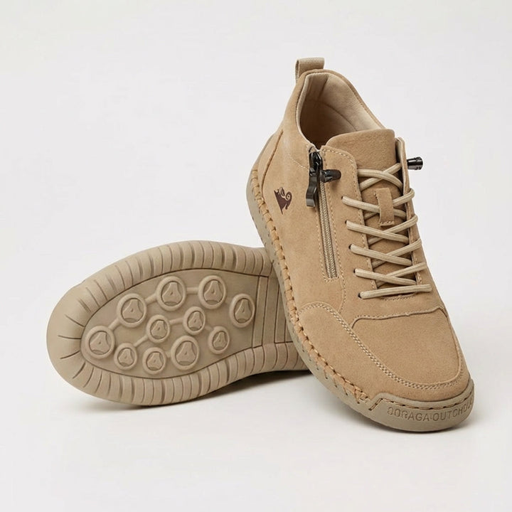 Schreiner - Zapatillas Deportivas con Cordones y Cremallera Con Costuras en Contraste
