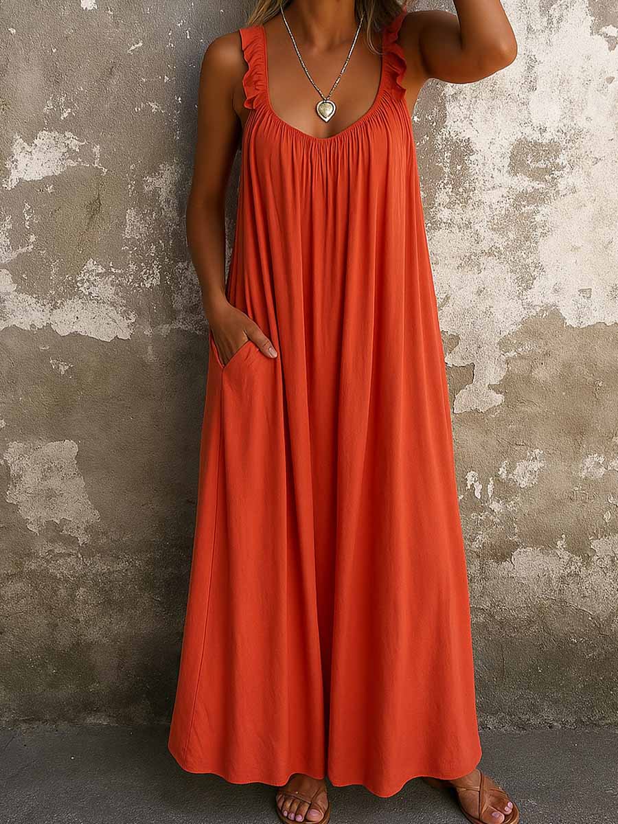 Nadjaa - Vestido Largo Ligero Y Vaporoso