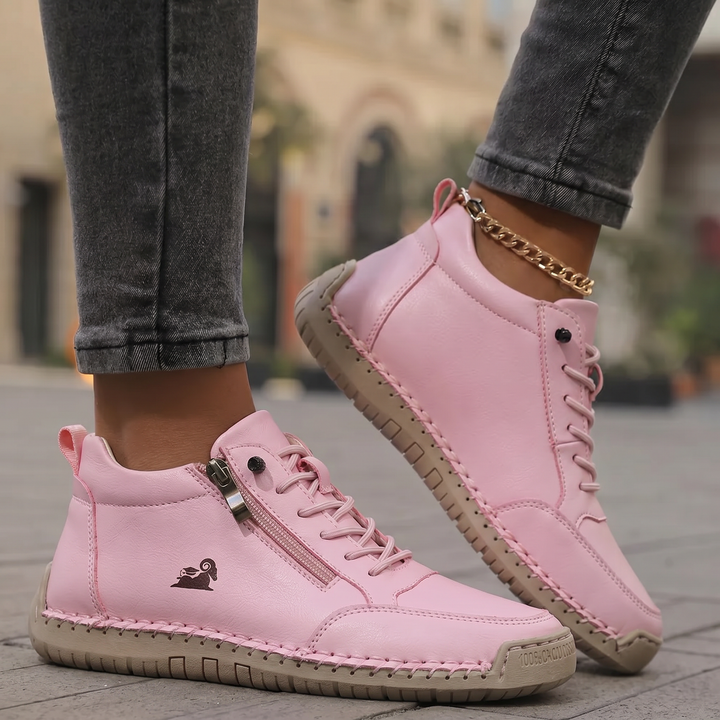 Schreiner - Zapatillas Deportivas con Cordones y Cremallera Con Costuras en Contraste