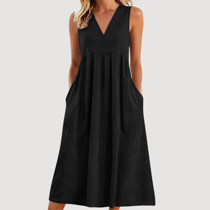 Milanie - Vestido Midi Sin Mangas
