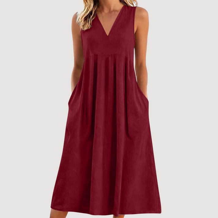 Milanie - Vestido Midi Sin Mangas