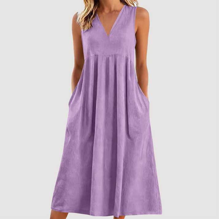 Milanie - Vestido Midi Sin Mangas