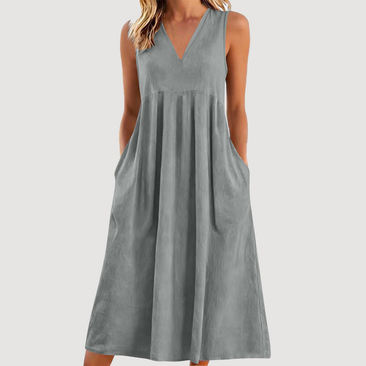 Milanie - Vestido Midi Sin Mangas
