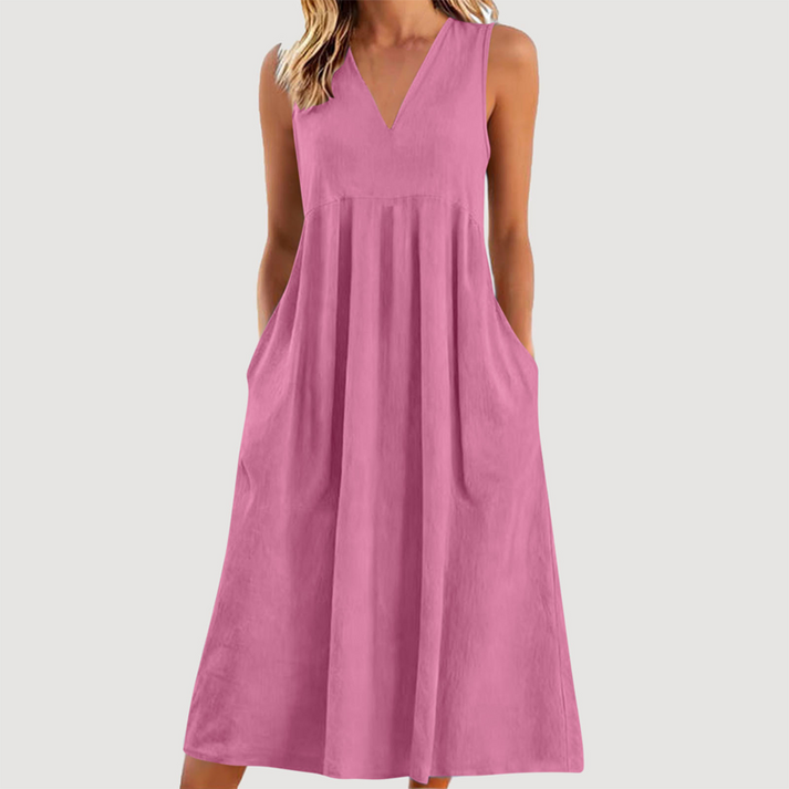 Milanie - Vestido Midi Sin Mangas