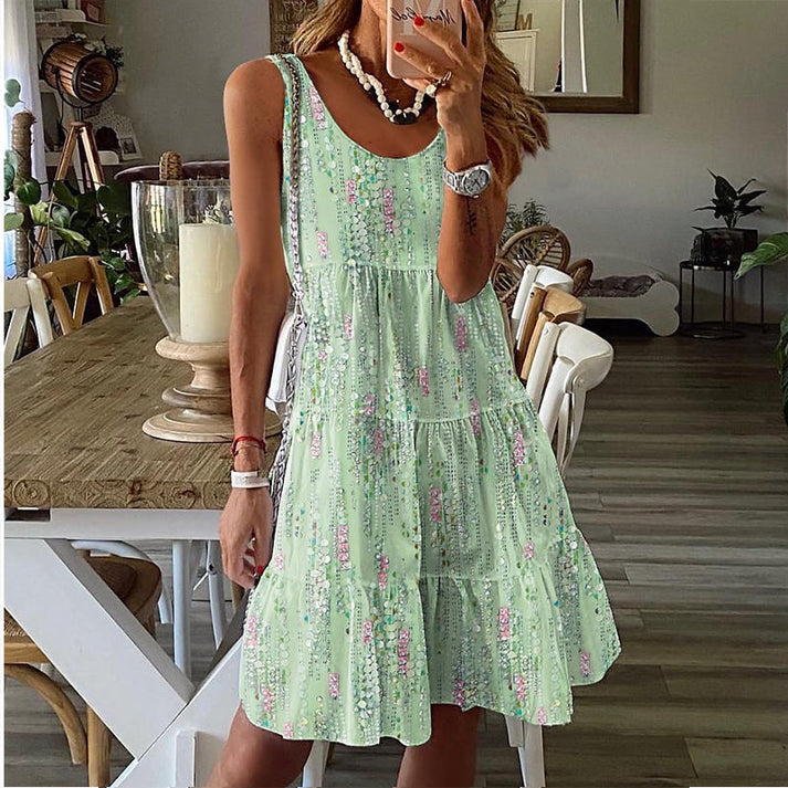 Jada - Vestido Midi Sin Mangas Y Con Cuello Redondo