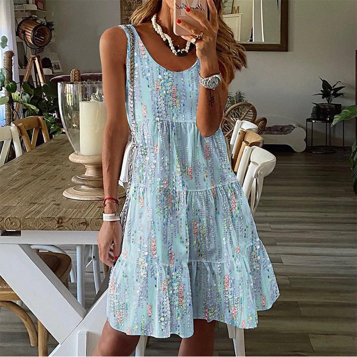 Jada - Vestido Midi Sin Mangas Y Con Cuello Redondo