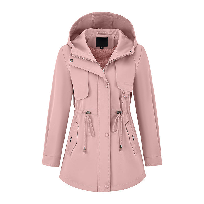 Niela - Chaqueta Con Capucha Y Cremallera Resistente Al Viento
