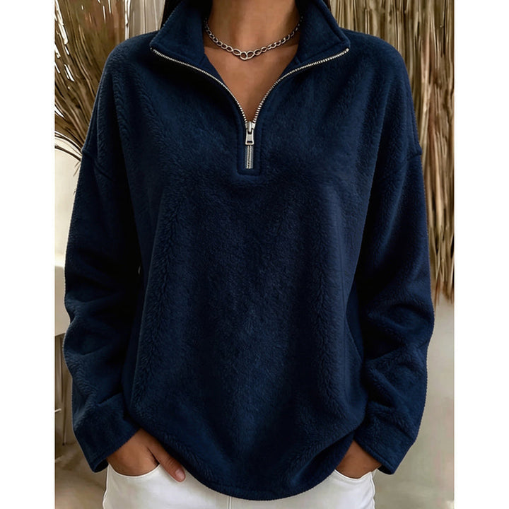 Akino - Jersey de Forro Polar Con Media Cremallera y Cuello