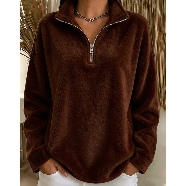 Akino - Jersey de Forro Polar Con Media Cremallera y Cuello